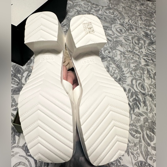 Authentic- New Women Gucci Rubber Chunky Heels - Picture 3 of 4